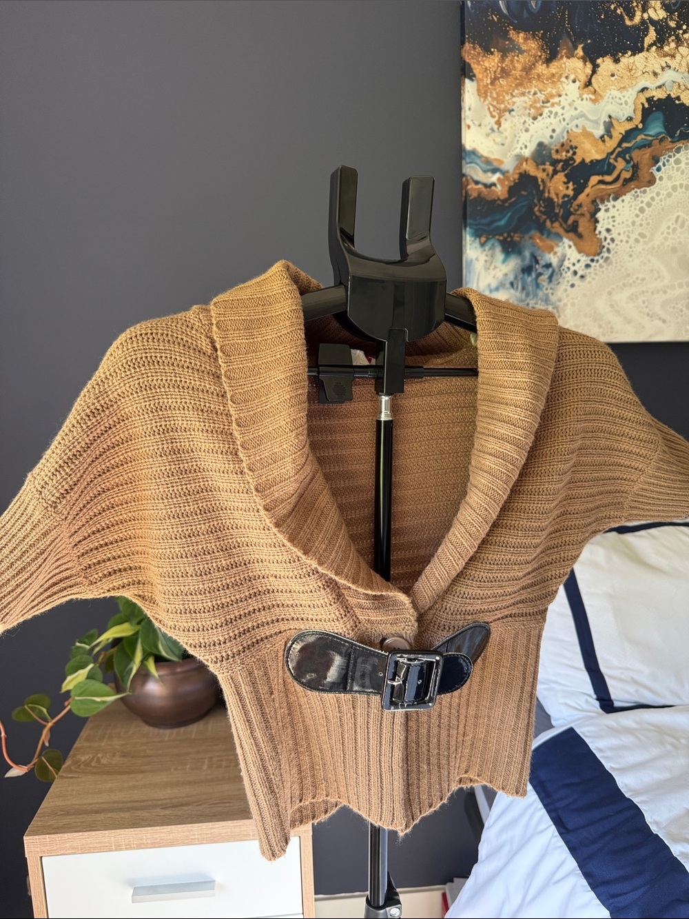Womens Brown Knit Sweater - Medium